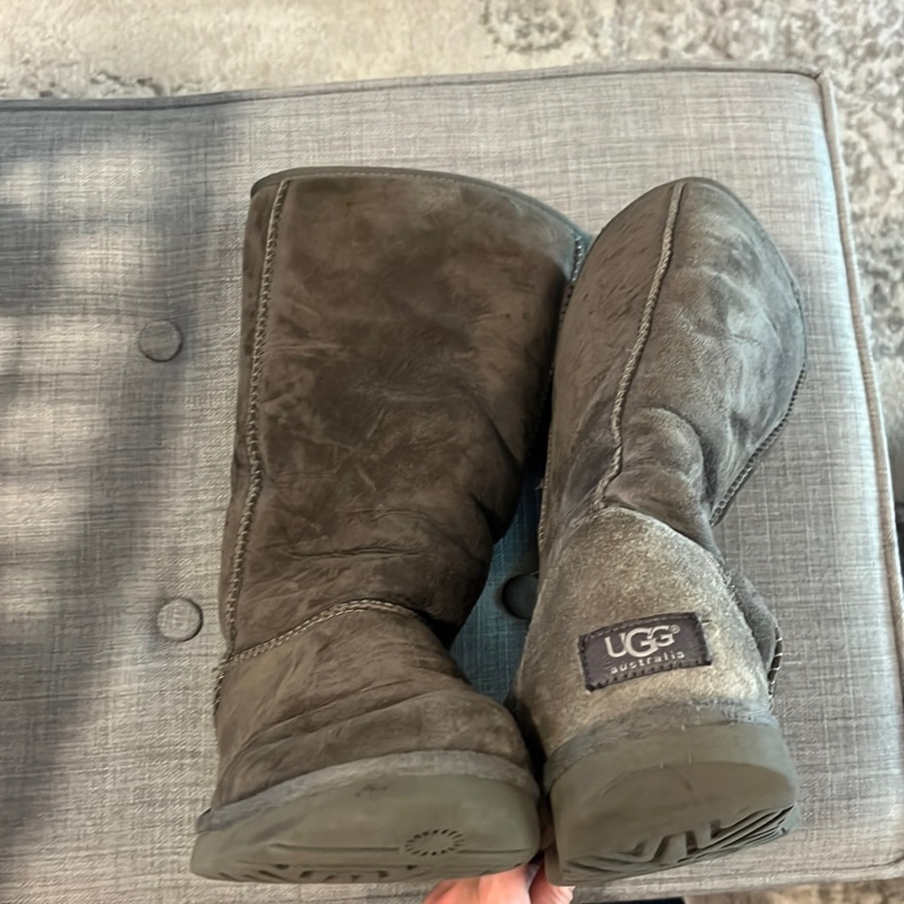 Uggs Tall, well worn, smoke free home, USED, Gray, Womens size 8